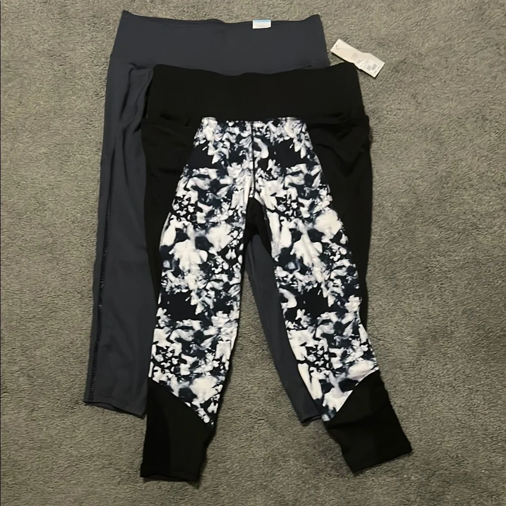 Lane Bryant Livi Active Floral and Navy Leggings - Picture 3 of 3